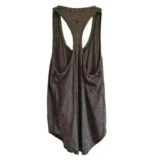 Lululemon Yogi Racerback Hyper Stripe Mauvelous Heathered Black Size M - Picture 8 of 11